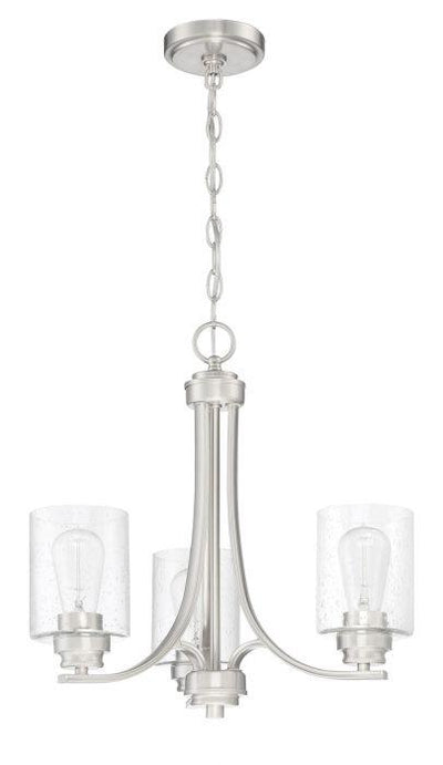 Steel Arms with Cylindrical Glass Shade Pendant - LV LIGHTING