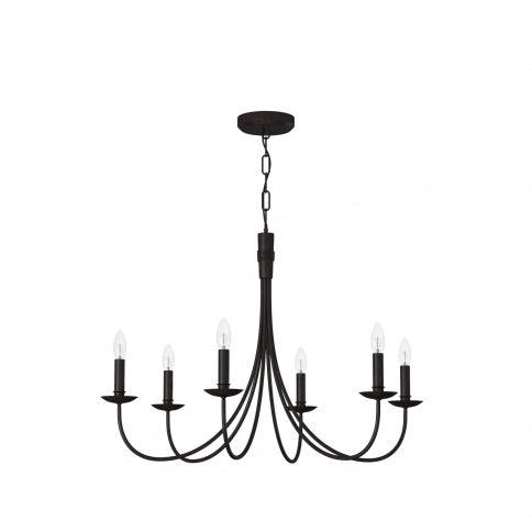 Black Curve Arm Chandelier - LV LIGHTING