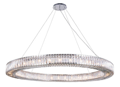 Chrome with Crystal Halo Ring Chandelier - LV LIGHTING