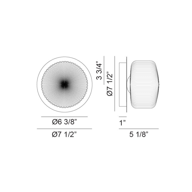 Knobbel - Steel Frame with Glass Diffuser Wall Sconce by Matteo Lighting - view 5