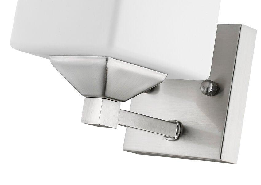 Steel with Box Matte Opal Glass Shade Vanity Light - LV LIGHTING
