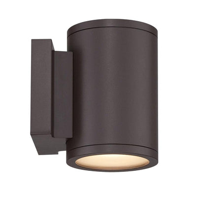 LED Cylindrical Aluminum Frame with Acrylic Diffuser Outdoor Wall Sconce - LV LIGHTING