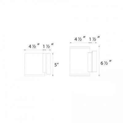 LED Cylindrical Aluminum Frame with Acrylic Diffuser Outdoor Wall Sconce - LV LIGHTING
