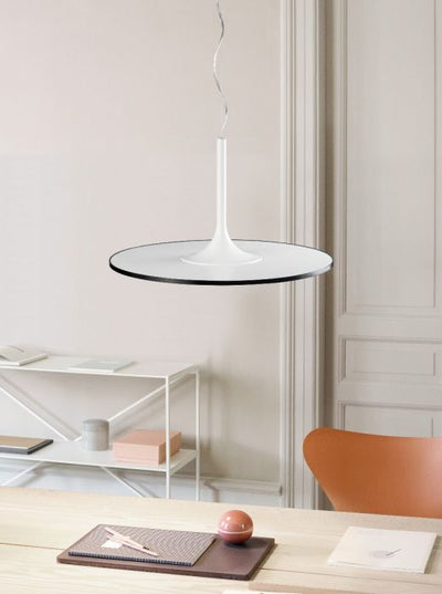 LED Steel Disk Frame with Acrylic Diffuser Pendant