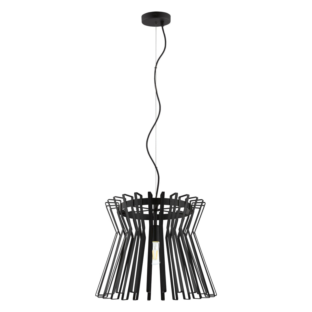 Black Steel Single Light Pendant - LV LIGHTING
