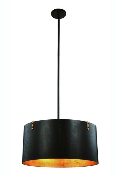Vintage Bronze with Golden Iron Drum Shade Chandelier - LV LIGHTING