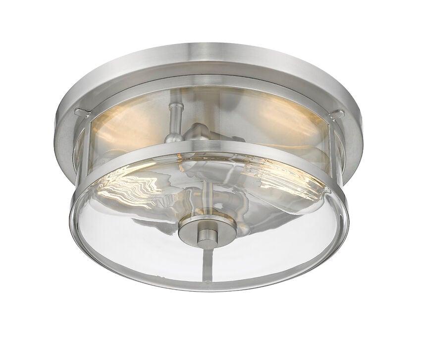 Steel Frame with Cear Glass Shade Flush Mount - LV LIGHTING
