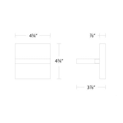 LED Aluminum Frame with Acrylic Diffuser Outdoor Color Changeable Wall Sconce - LV LIGHTING