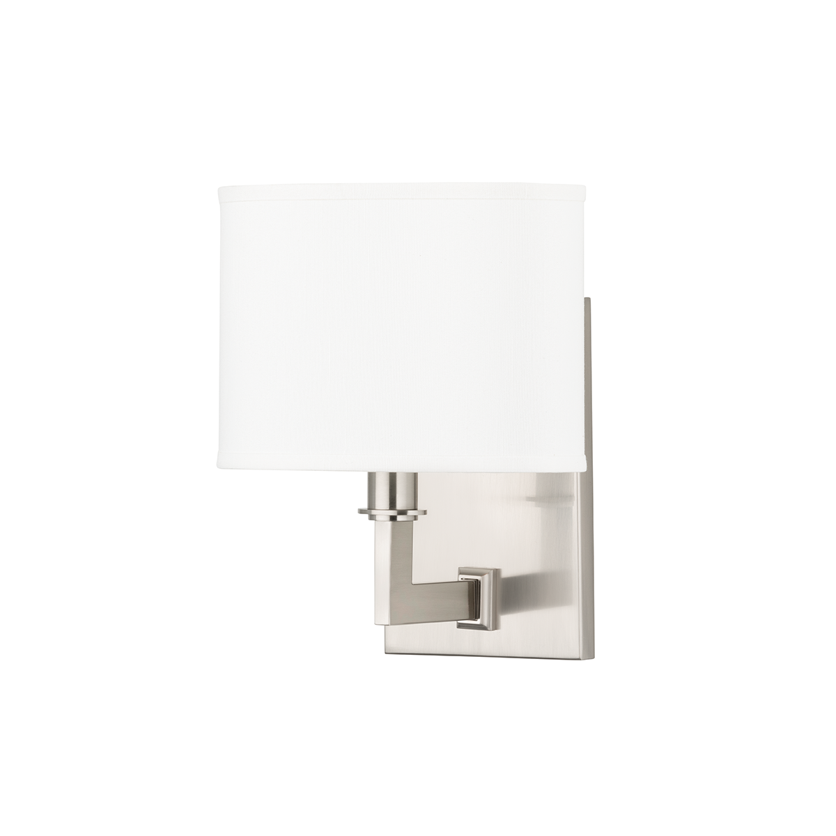 Steel Square Arm with Fabric Shade Wall Sconce