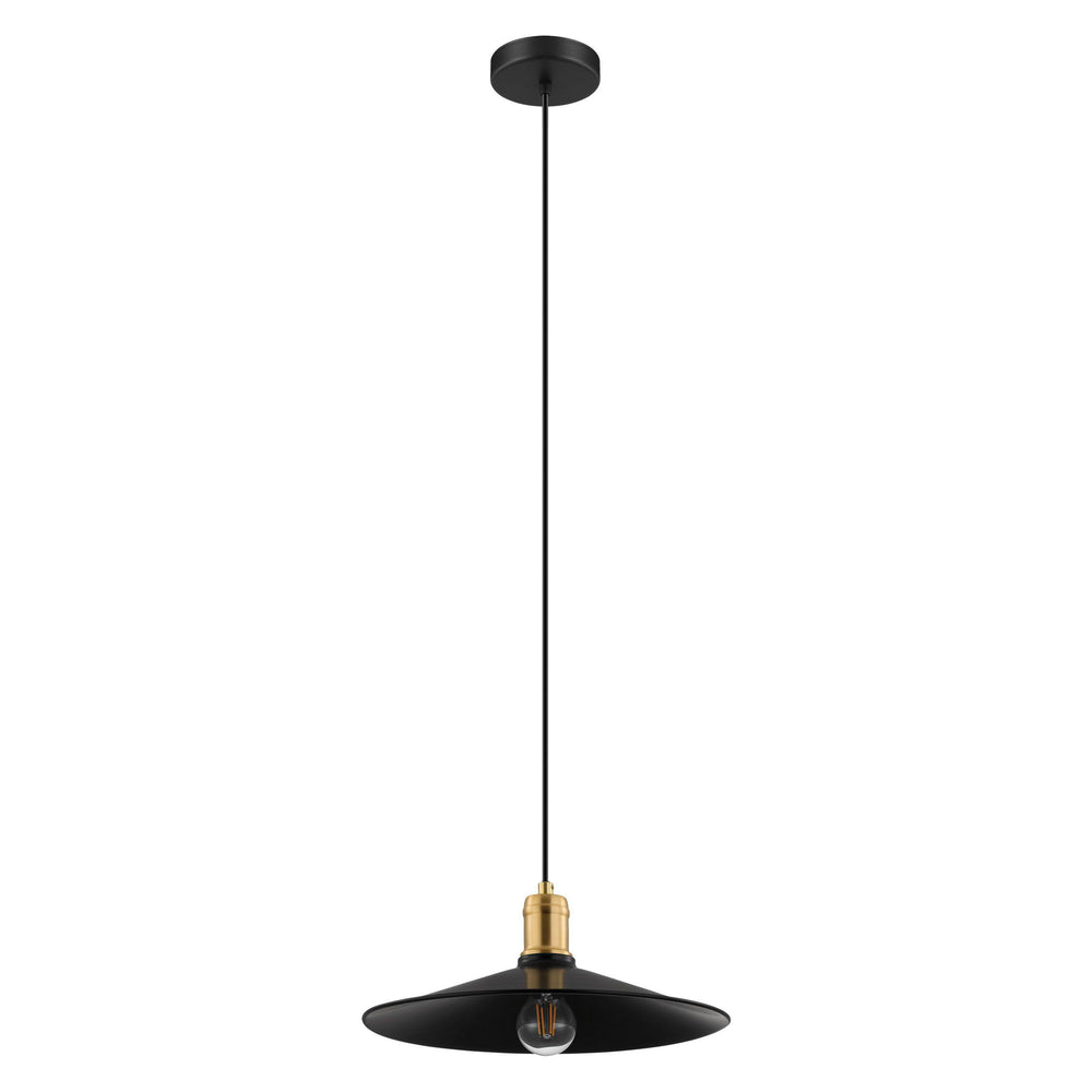White with Gold Single Light Pendant - LV LIGHTING