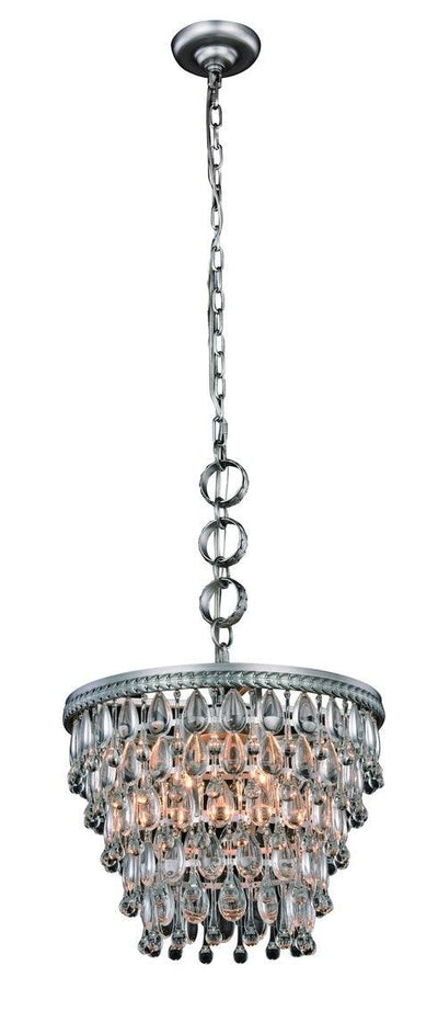 Steel Frame with Clear Crystal Pendant / Chandelier - LV LIGHTING