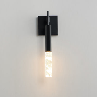 Steel Frame with Hexagonal Crystal Rod Wall Sconce