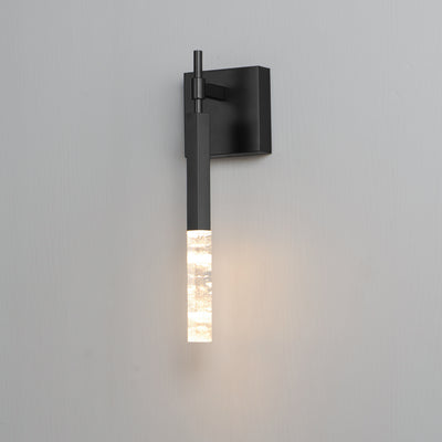 Steel Frame with Hexagonal Crystal Rod Wall Sconce