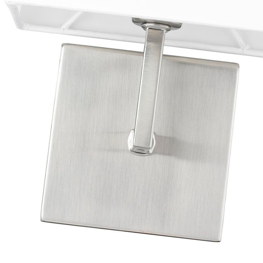 Steel with Rectangle Wite Fabric Shade Wall Sconce - LV LIGHTING