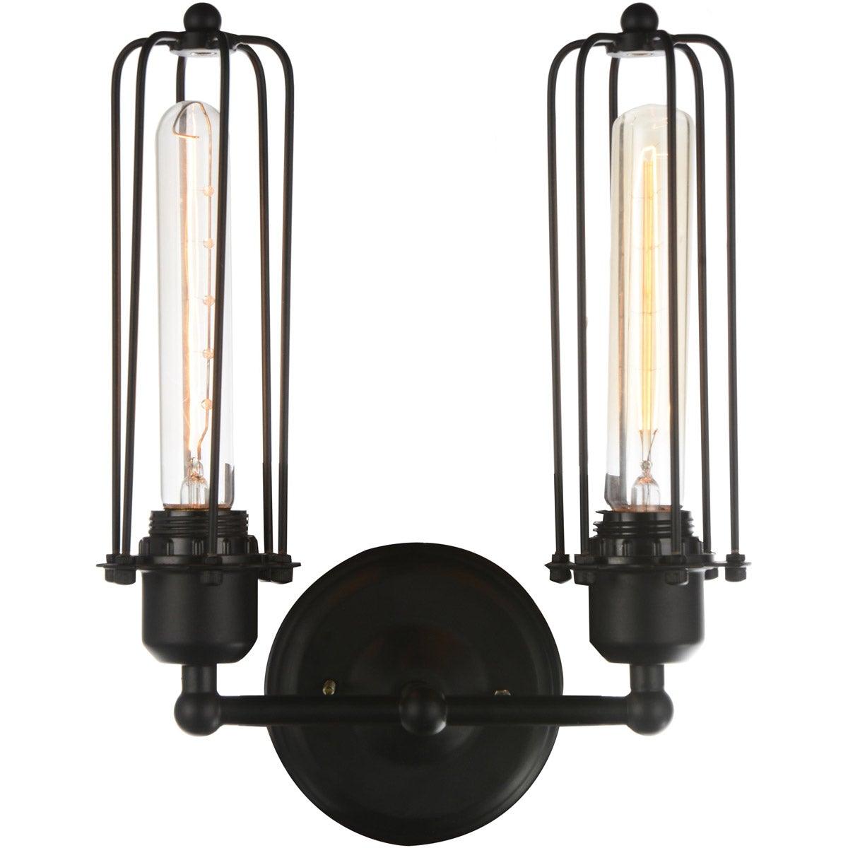 Black with Open Air Shade Wall Sconce - LV LIGHTING