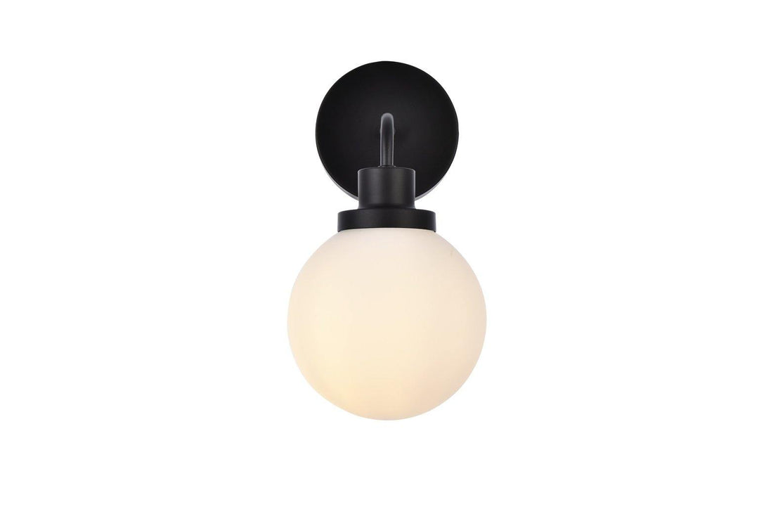 Polish Nickel with Frosted Shade Wall Sconce - LV LIGHTING