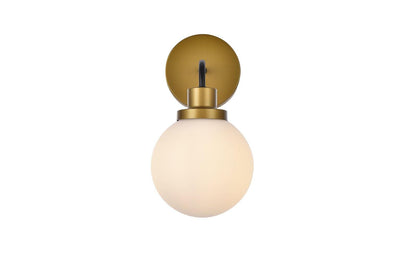 Polish Nickel with Frosted Shade Wall Sconce - LV LIGHTING