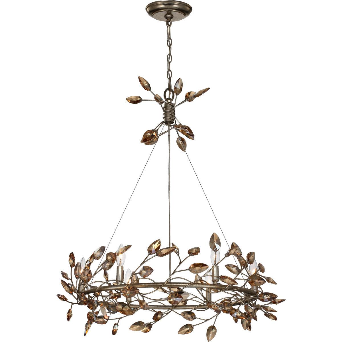 Steel Branch Frame with Clear Crystal Chandelier - LV LIGHTING