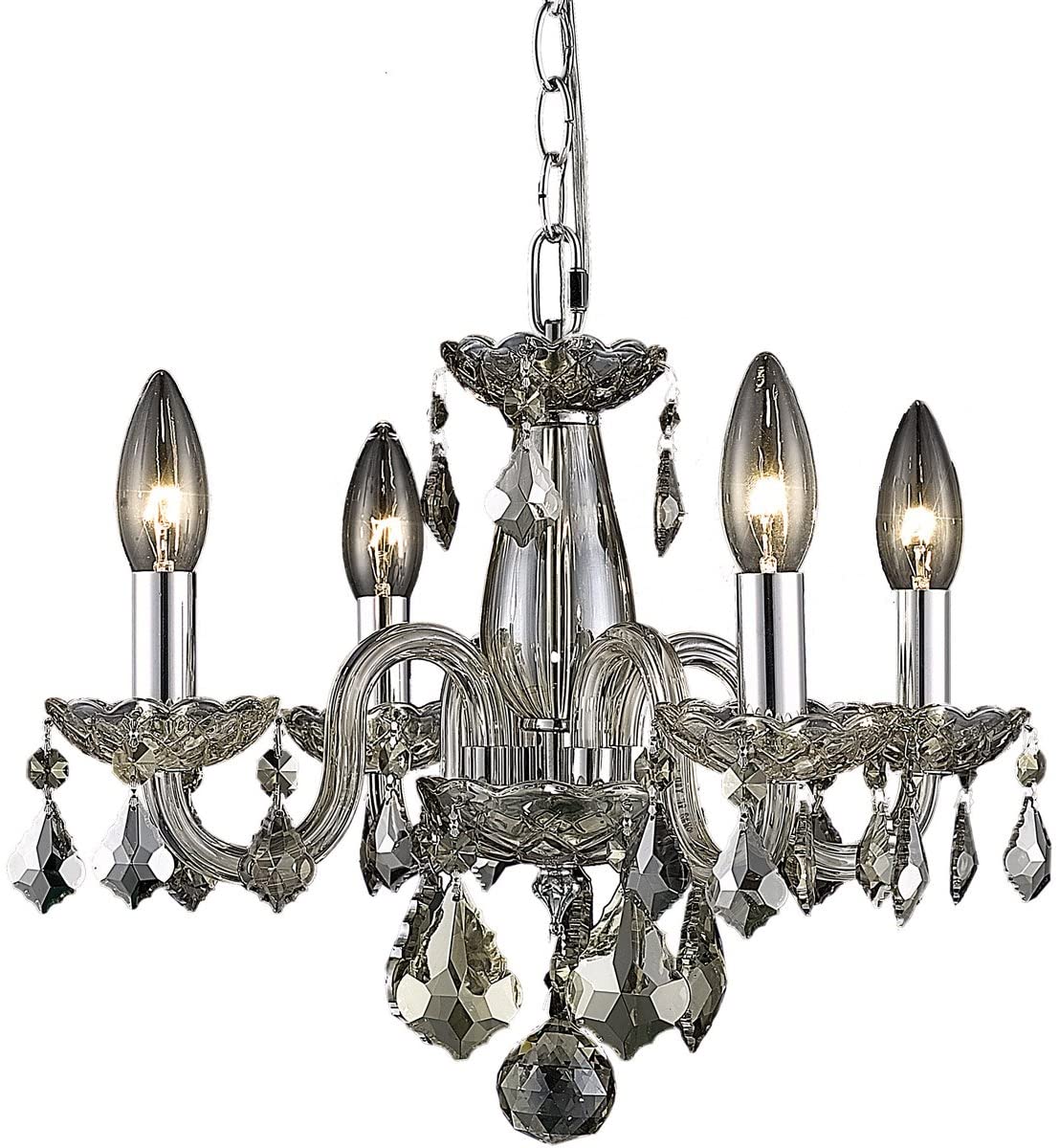 Smoke Gold with Crystal Chandelier - LV LIGHTING