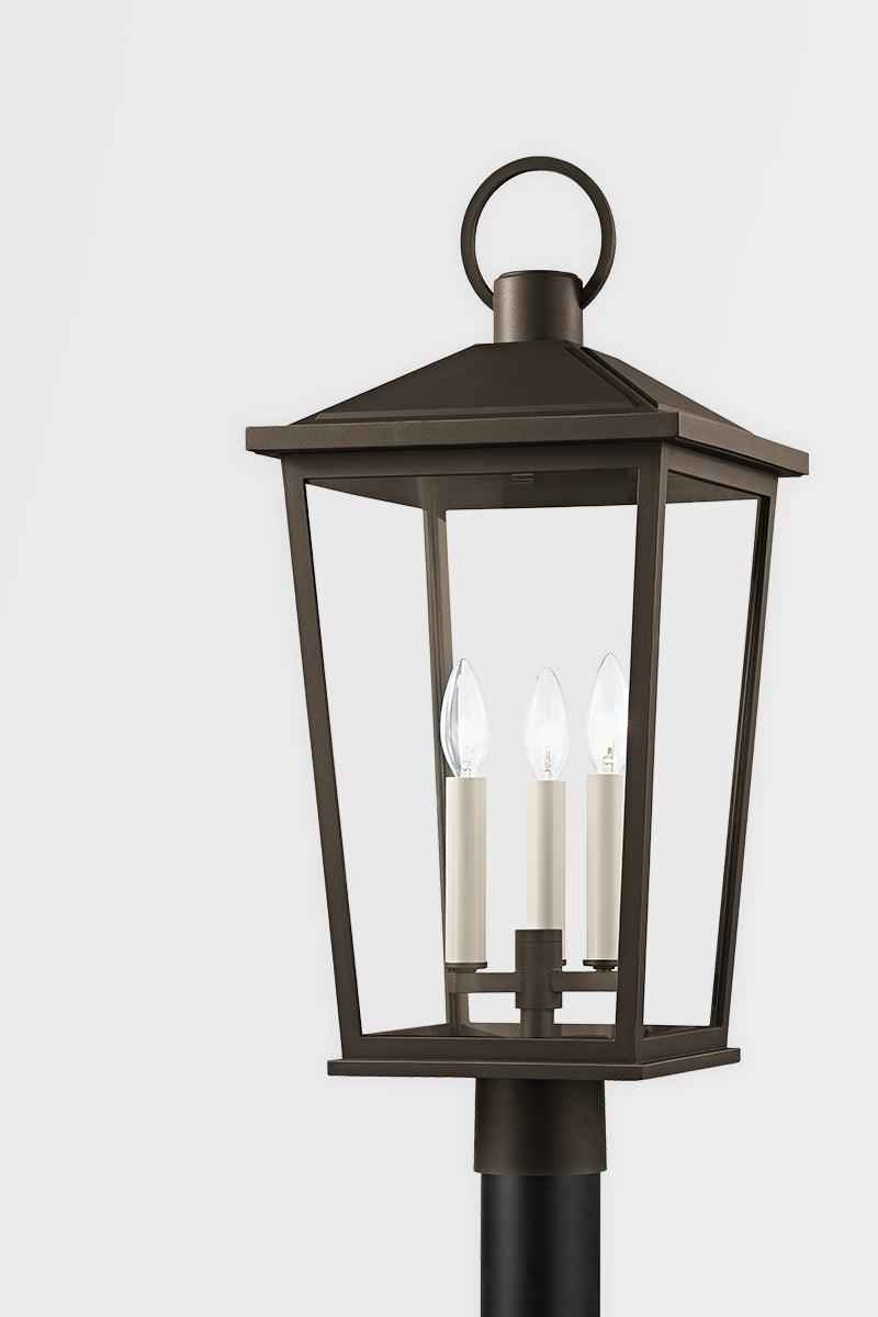 Aluminum Frame with Clear Glass Shade Outdoor Post Light - LV LIGHTING