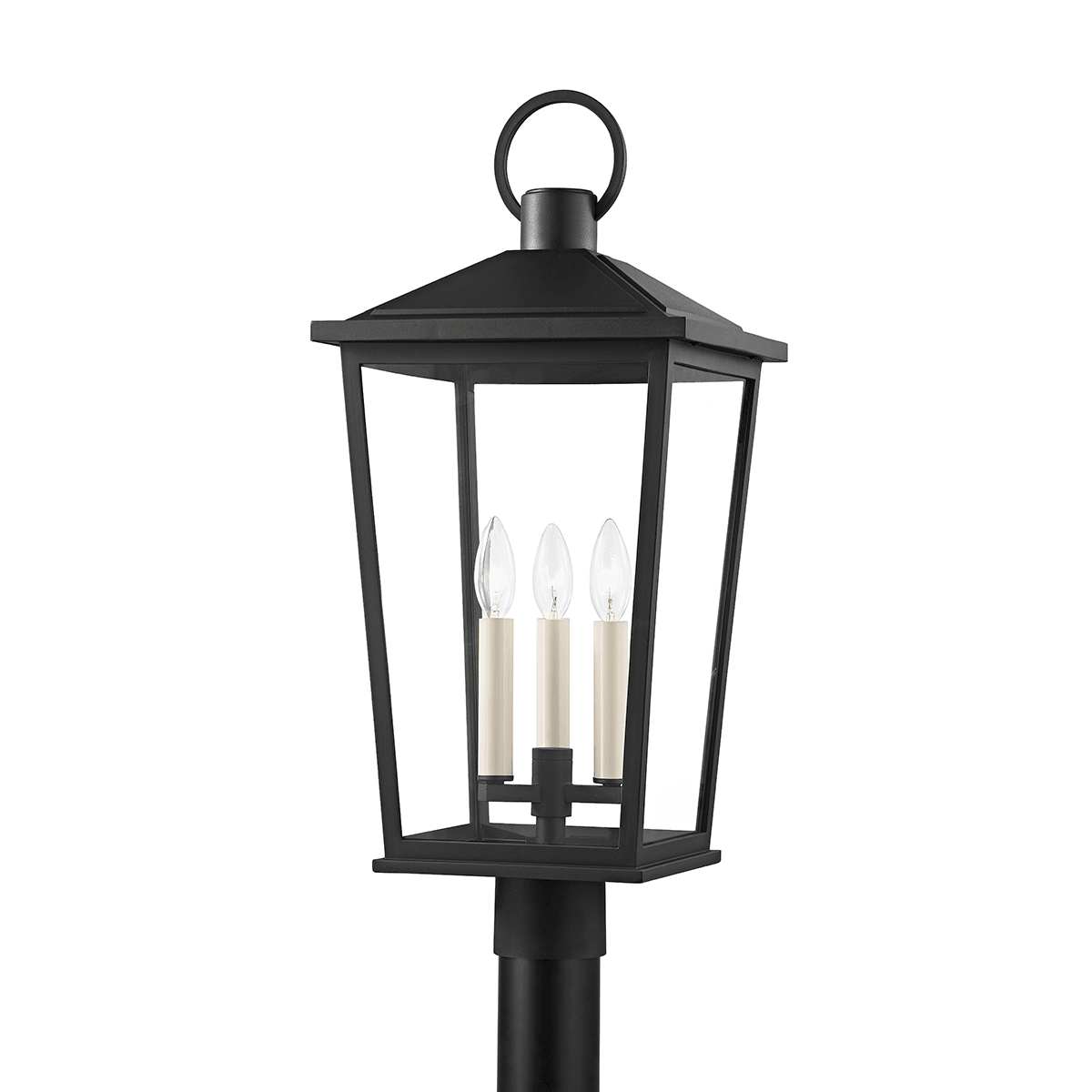 Aluminum Frame with Clear Glass Shade Outdoor Post Light - LV LIGHTING