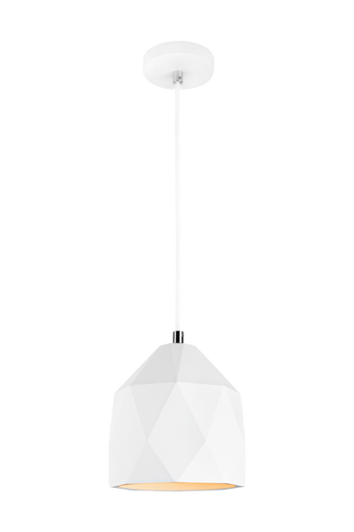 White Plaster Diamond Shade Pendant
