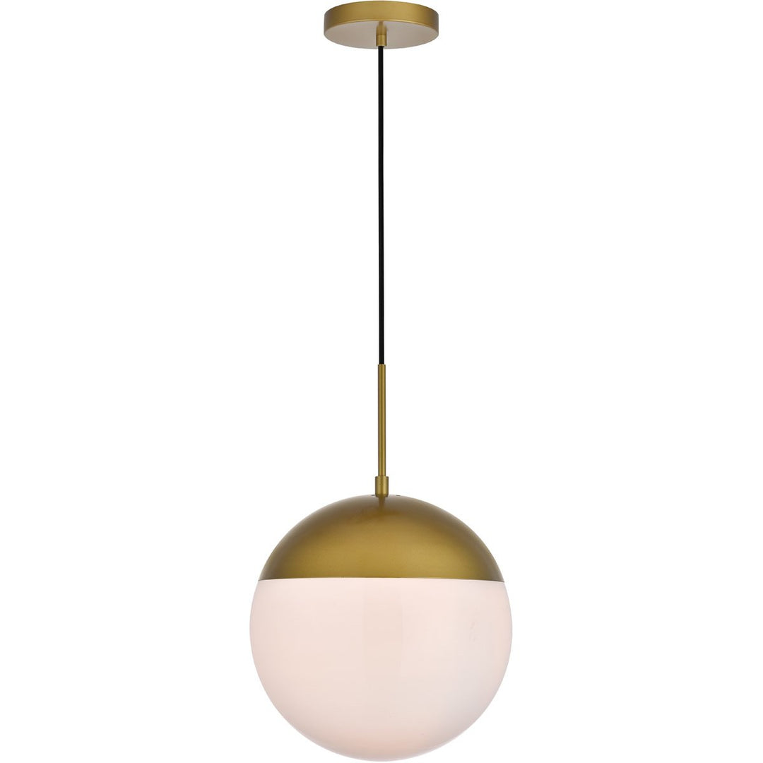 Brass with Frosted Shade Pendant - LV LIGHTING