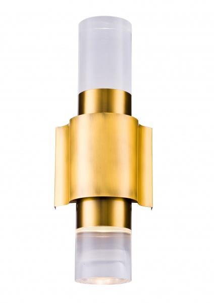 LED Antique Brass with Clear Acrylic Shade Wall Sconce - LV LIGHTING