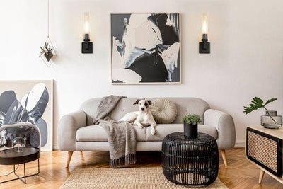Steel with Cylindrical Glass Tube Wall Sconce - LV LIGHTING