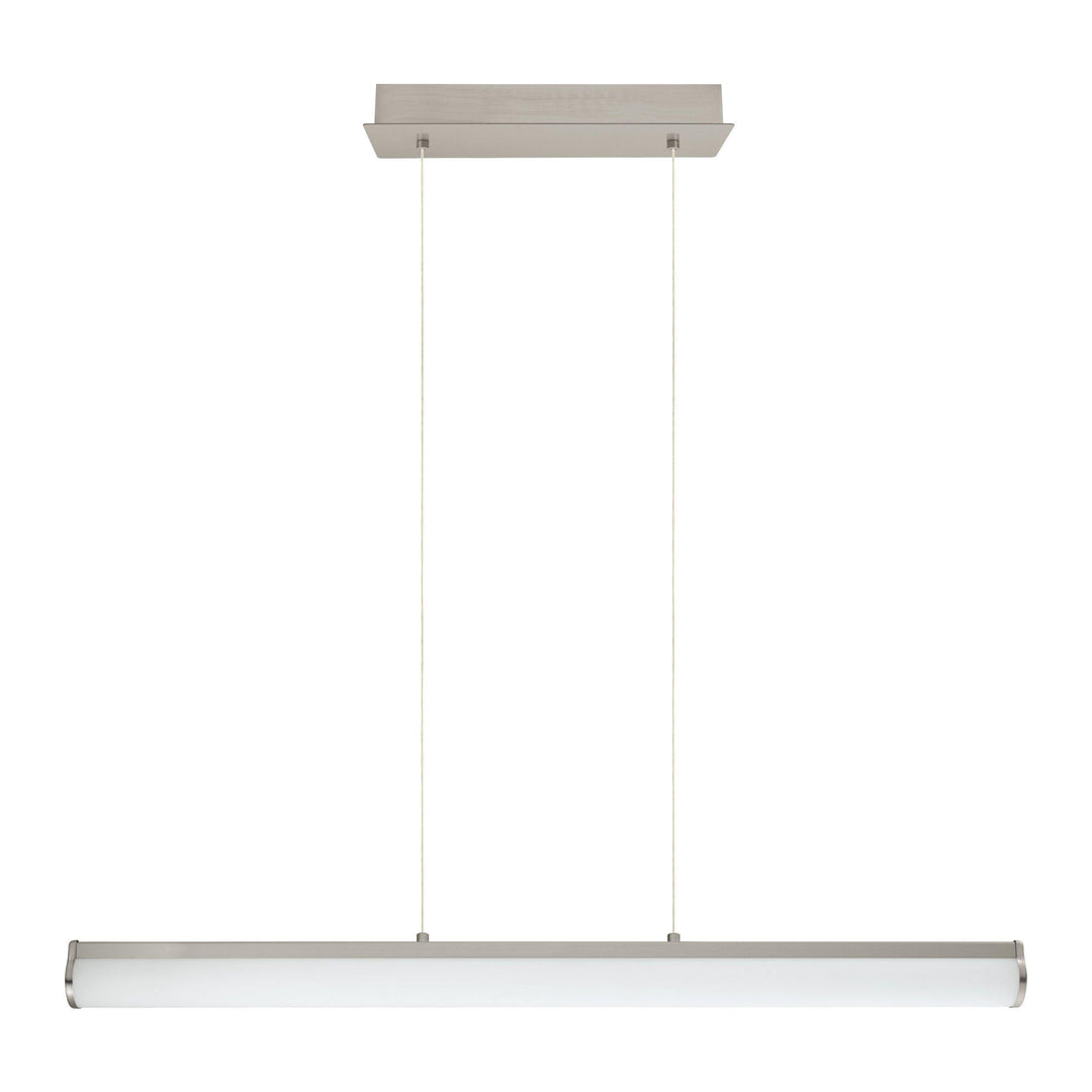 LED Satin Nickel with Frosted Shade Pendant - LV LIGHTING