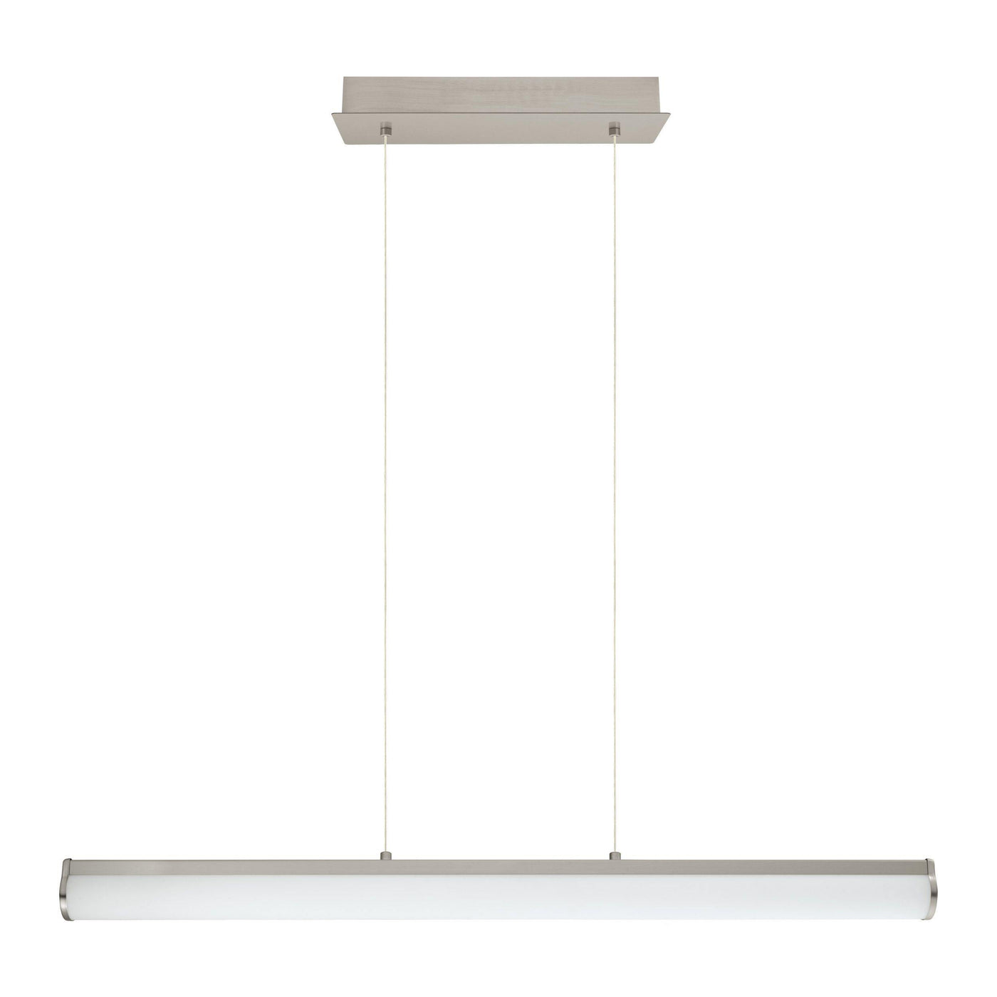 LED Satin Nickel with Frosted Shade Pendant - LV LIGHTING