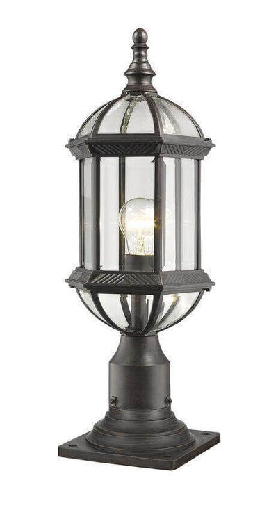 Aluminum with Clear glass Traditional Style Pier Mount - LV LIGHTING