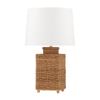 Gold Leaf Arm with Handcrafted Lampakanai Rope Table Lamp - LV LIGHTING