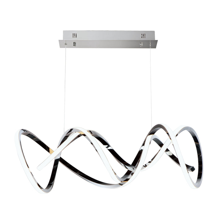 LED Black Chrome Pendant - LV LIGHTING
