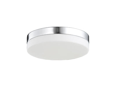 LED Steel Round Frame with White Opal Shade Flush Mount - LV LIGHTING