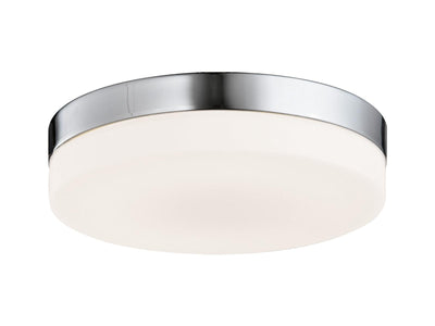 LED Steel Round Frame with White Opal Shade Flush Mount - LV LIGHTING