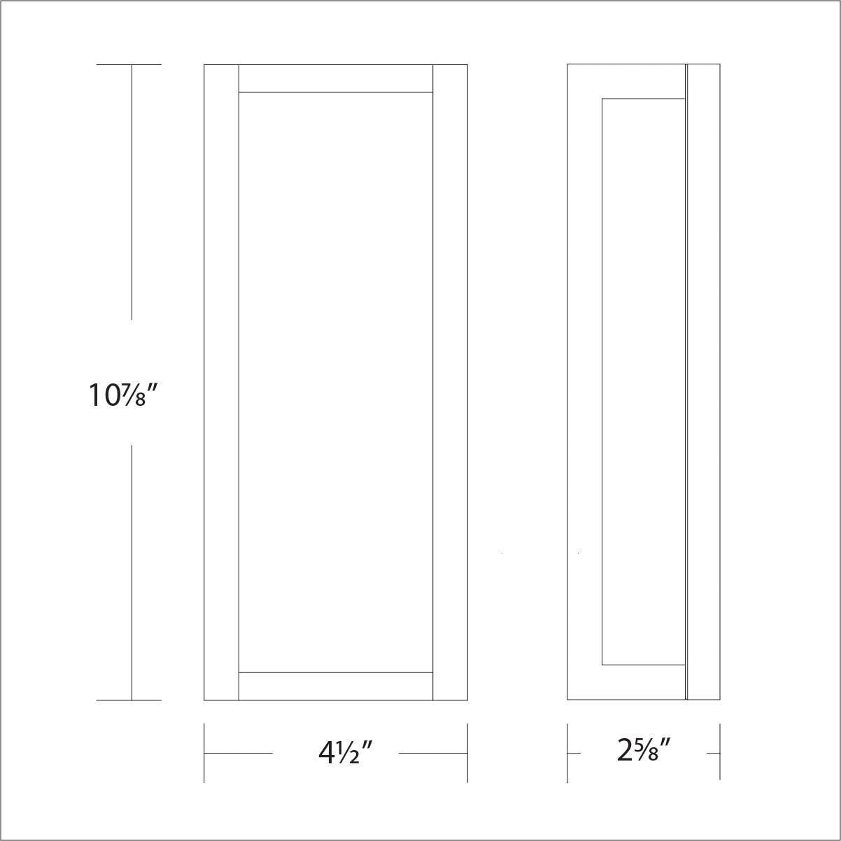 LED Aluminum Frame with Glass Diffuser Rectangular Outdoor Wall Socnce - LV LIGHTING