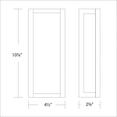 LED Aluminum Frame with Glass Diffuser Rectangular Outdoor Wall Socnce - LV LIGHTING