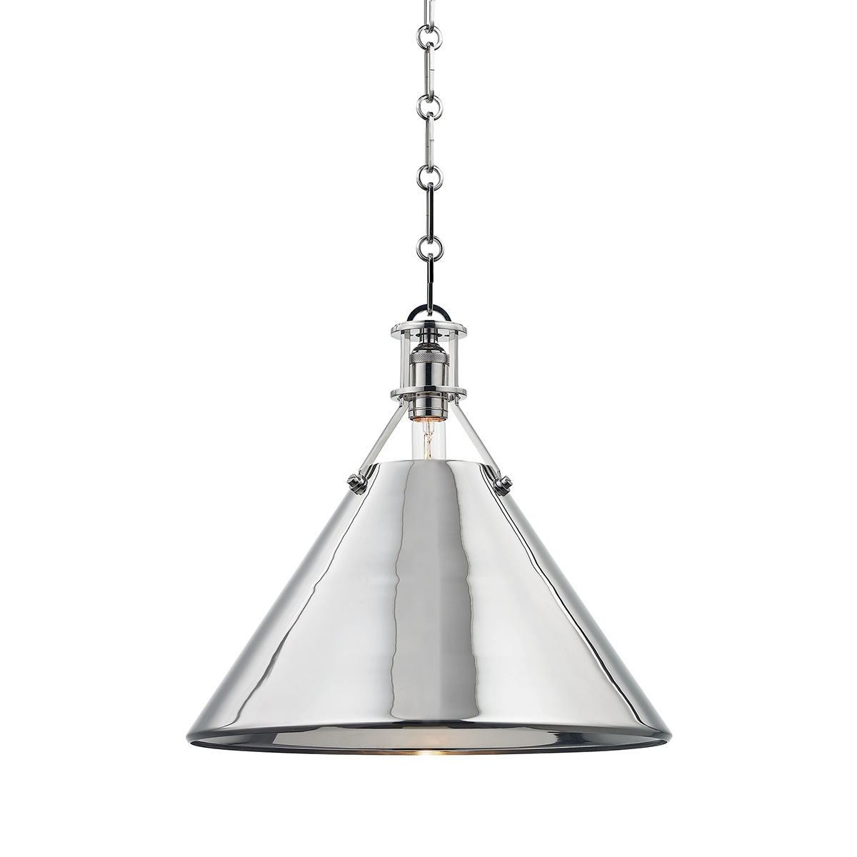 Steel Open Air Cone Shade Pendant