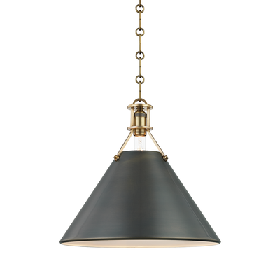 Steel Open Air Cone Shade Pendant