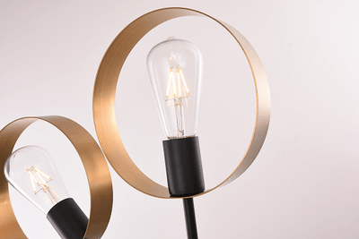 Black and Gold Metal Frame Wall Sconce - LV LIGHTING