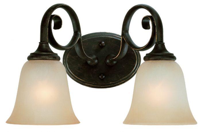 Mocha Bronze with Glass Shade Vanity Light - LV LIGHTING