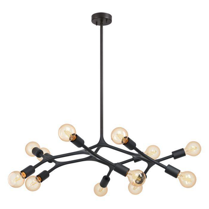 Black 12 Light Pendant - LV LIGHTING