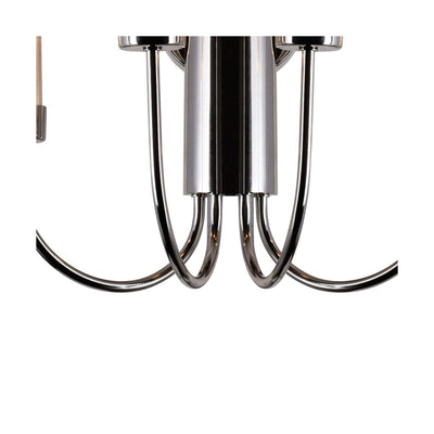 Polished Nickel with Amber Glass Wavey Tube Wall Sconce - LV LIGHTING