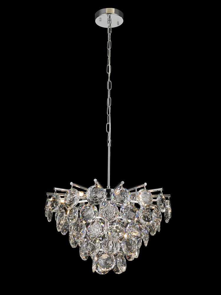 Chrome with Crystal Chandelier - LV LIGHTING
