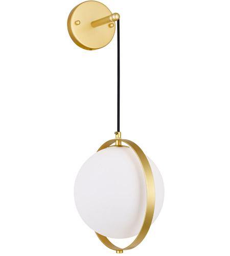 Brass with Frosted Shade Corded Wall Sconce - LV LIGHTING
