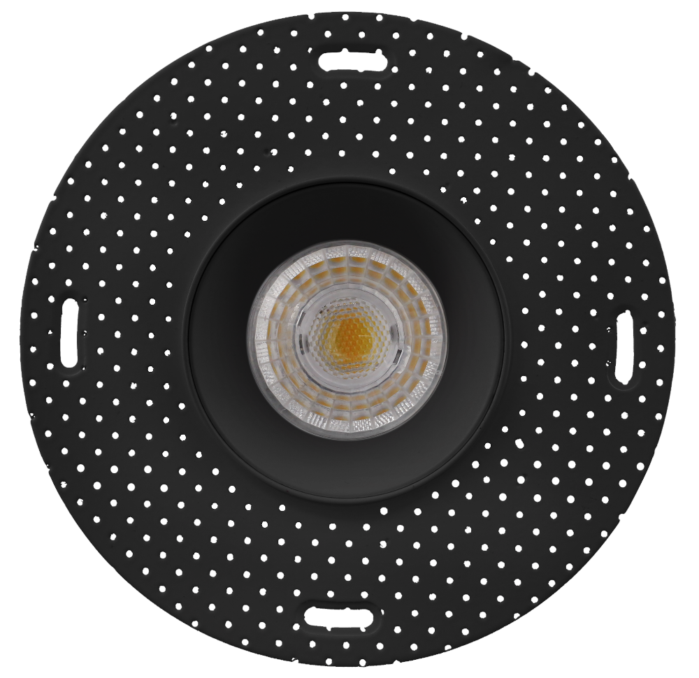 LED Trimless Downlight with 5 Color Changeable Settings in Black by FDL