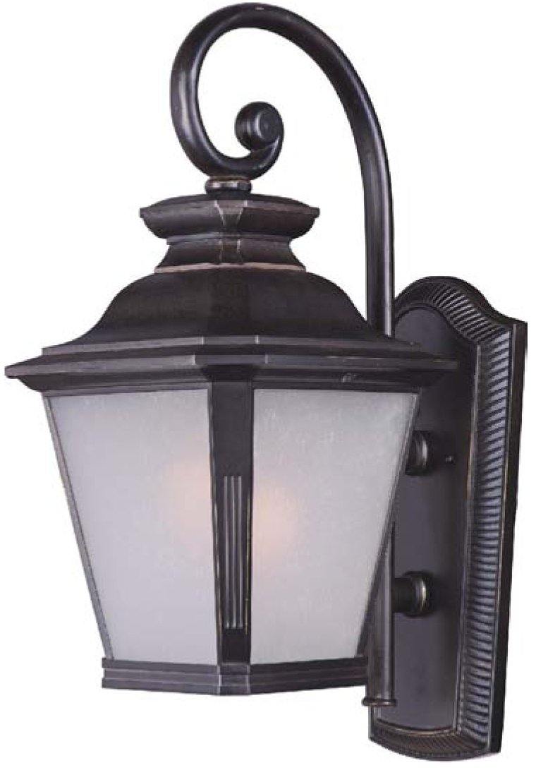 Bronze with Frosted Shade Outdoor Wall Lantern - LV LIGHTING
