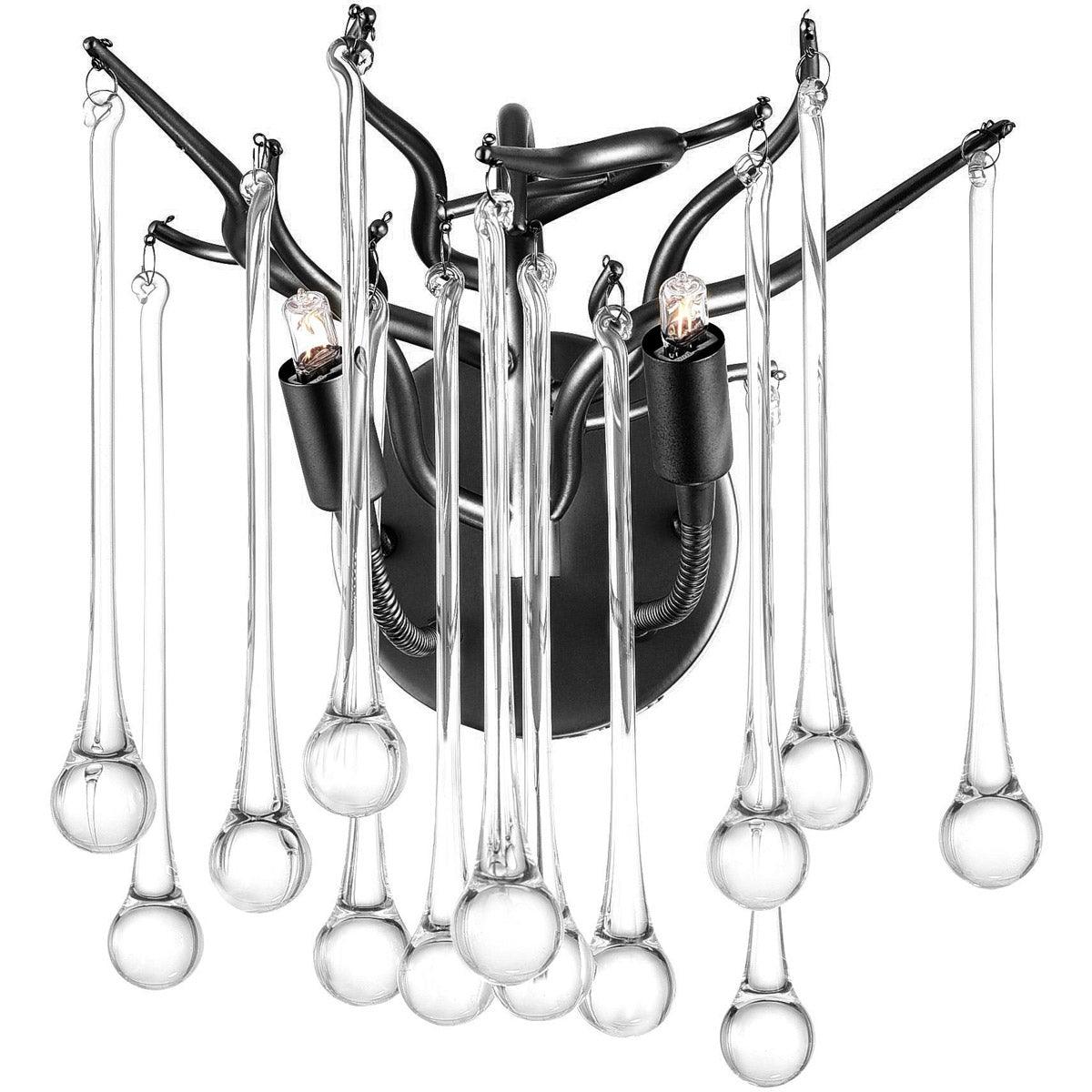 Steel Branches with Clear Crystal Drop - LV LIGHTING