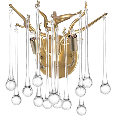 Steel Branches with Clear Crystal Drop - LV LIGHTING